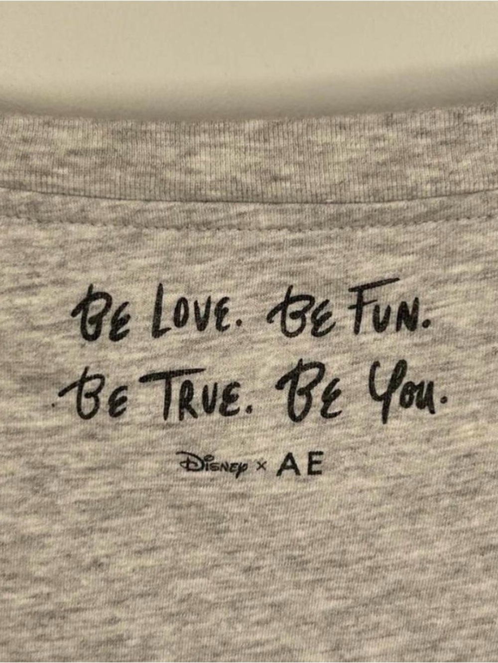 American Eagle Outfitters Gray Tee with Red Lettering and Mickey Graphic - Picture 4 of 7